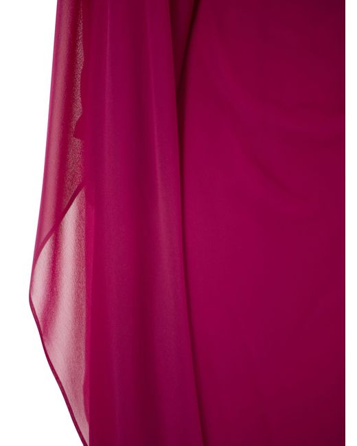 Max Mara Studio Pink Vallet One Schulterkleid in gewaschene Seide