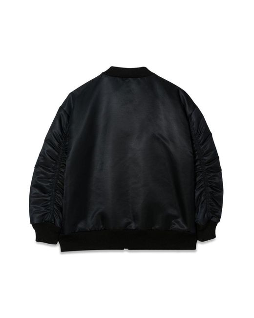 Versace Black Mini Embroidered Bomber Jacket