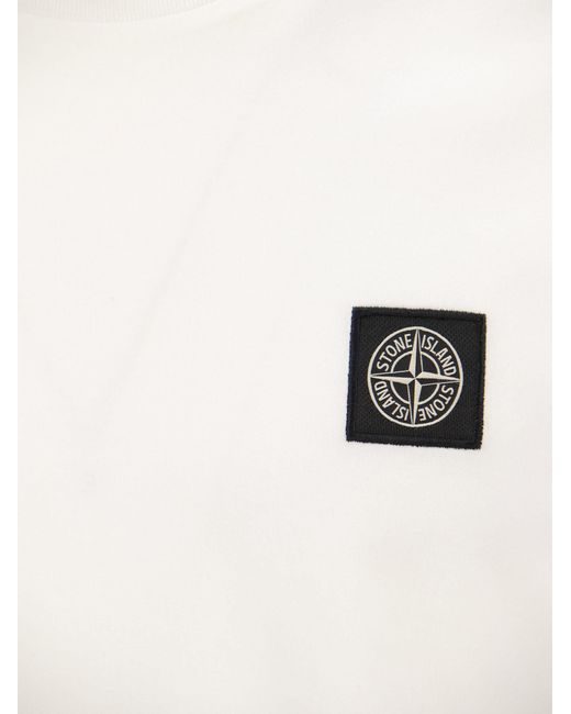 Maglietta a maniche corte di pietra di Stone Island in White da Uomo