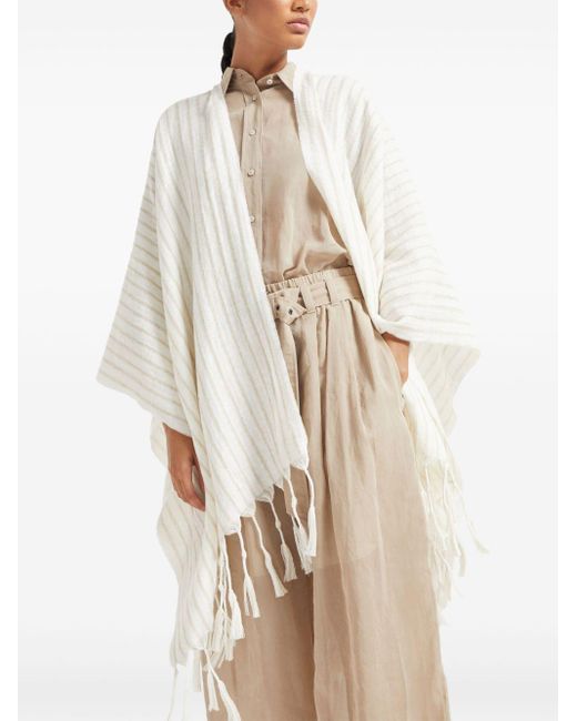 Brunello Cucinelli White Dr Double, Sparkling Poncho