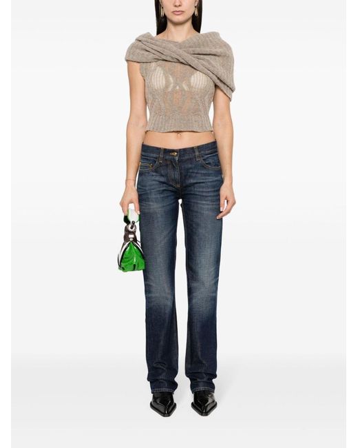 Palm Angels Blue Straight Leg Denim Jeans