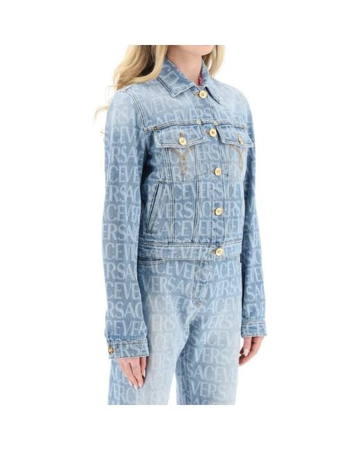 Versace Blue Cotton Jacket