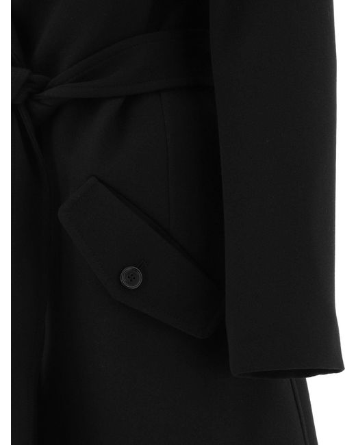 Chloé Black Long Wrap Coat