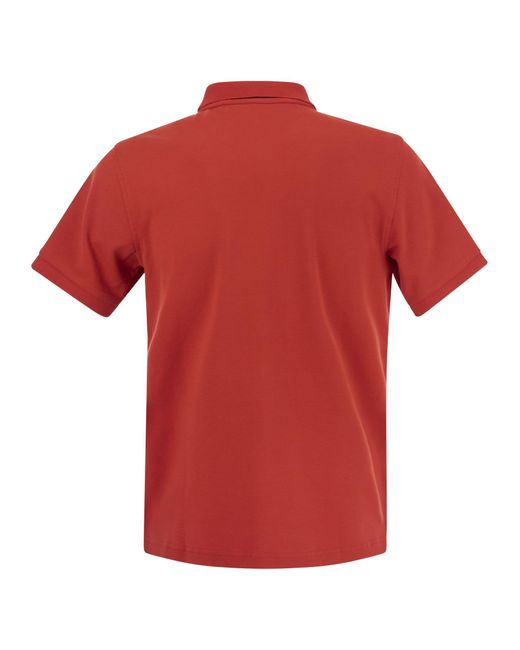 Fay Red Stretch Polo Shirt for men