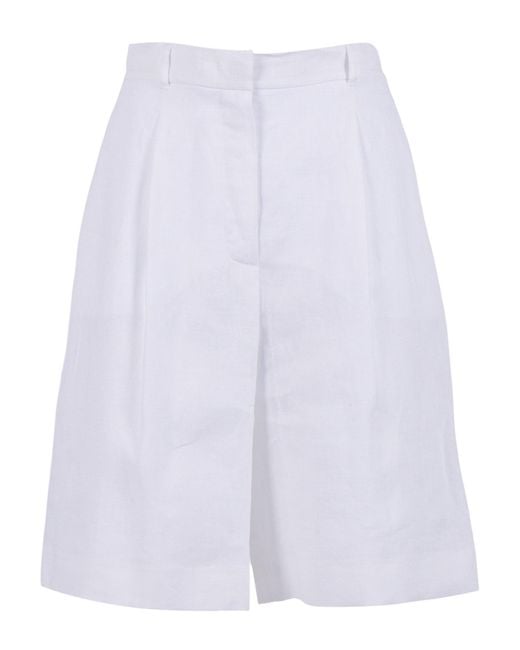 Max Mara White Pantalone Corto Caravan