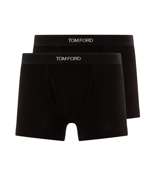 Tom Ford 2 Pack Logo Boxers in het Black voor heren