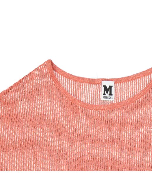 Pull transparent Missoni en coloris Pink