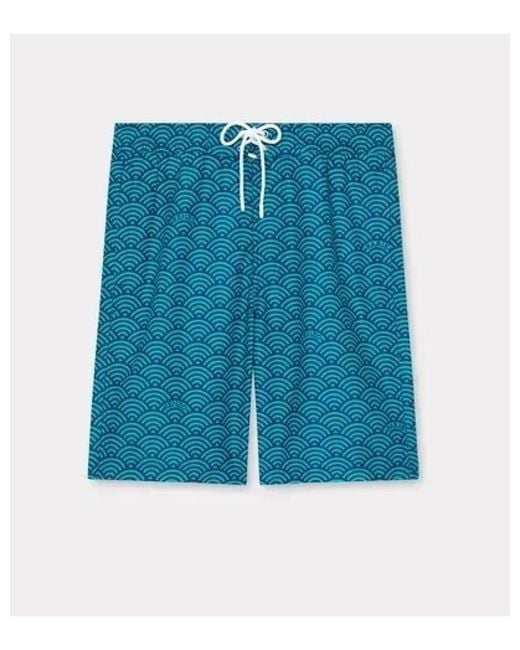 KENZO Blue Long Boardshort Clothing for men