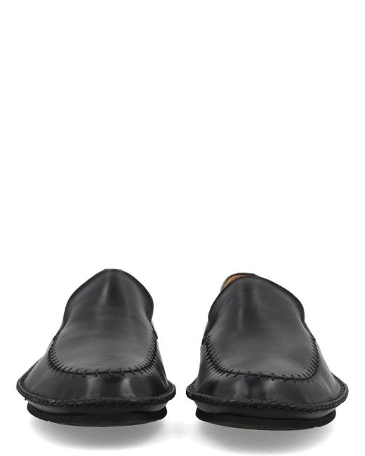 Premiata Black Rubber Calf Leather Loafers