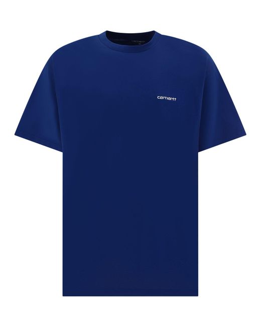 Carhartt "script Embroidery" T -shirt in het Blue voor heren