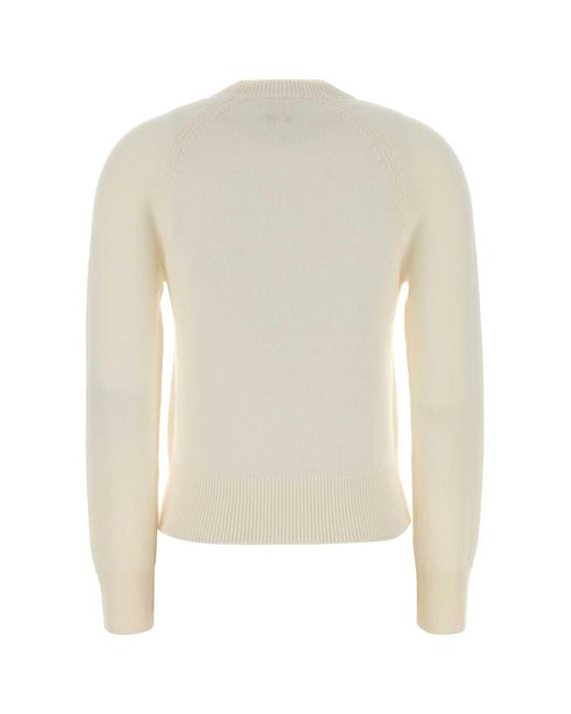 A.P.C. White Ivory Wool Alissa Sweater