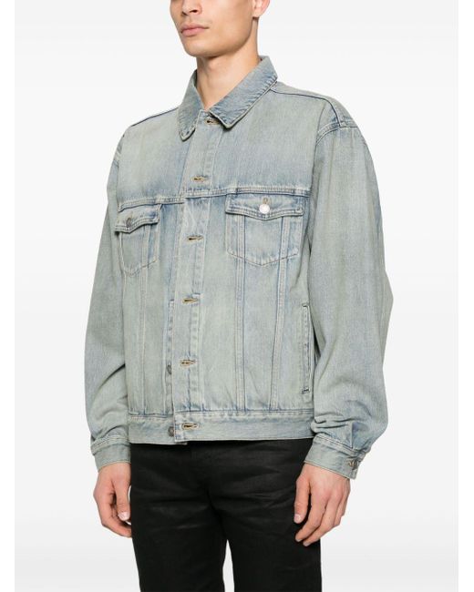 Veste de camionneur de denim Saint Laurent pour homme en coloris Blue