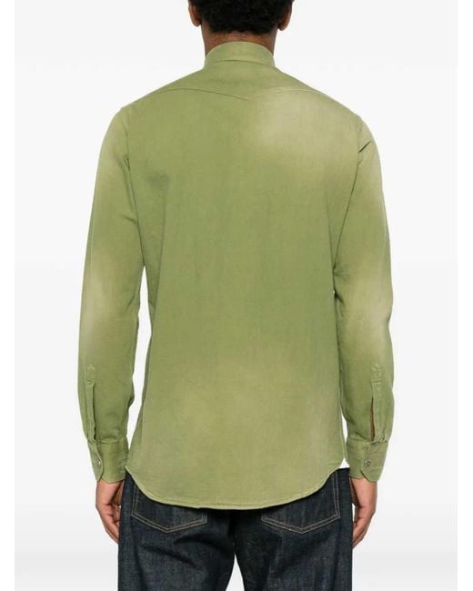 Sartorio Napoli Green Texas Shirt With Pocket