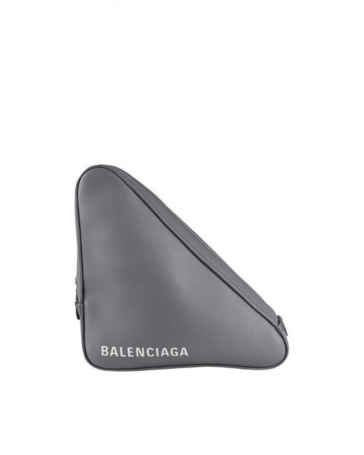 Balenciaga Gray Clutch Triangle