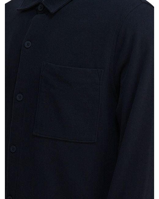 Vince Katoenen Suède Overshirtjack in het Blue voor heren