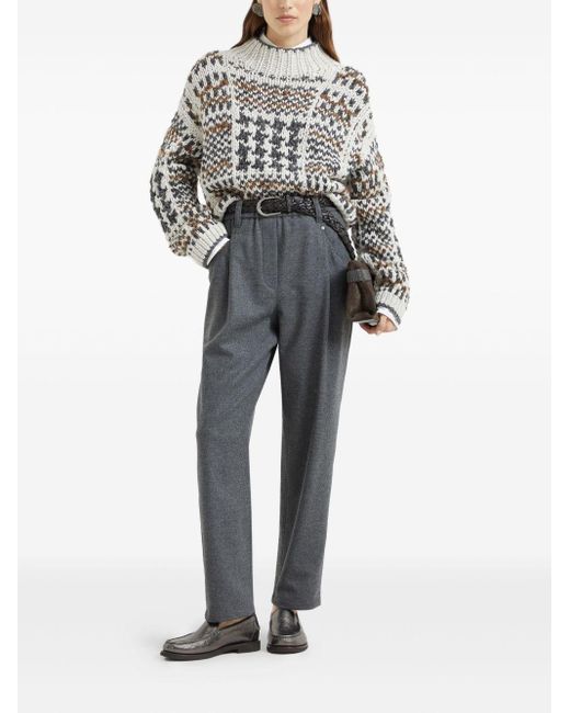 Brunello Cucinelli Gray Wool Trousers