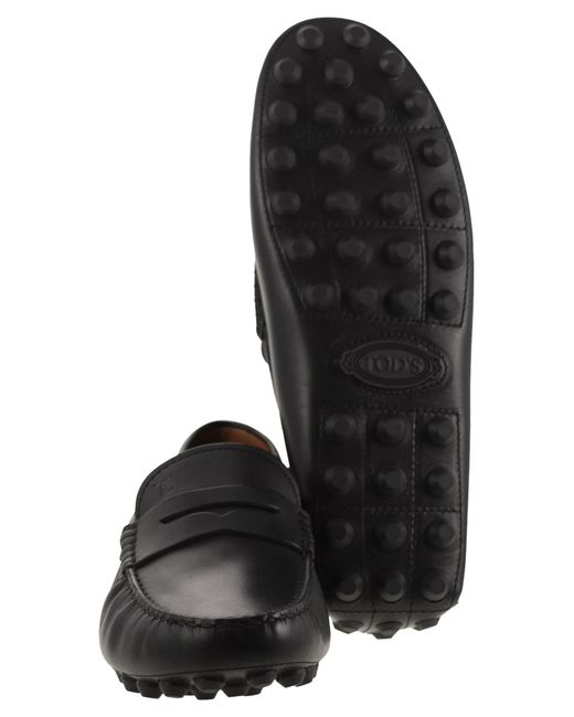 Tod's Black Gommino Bubble Leather for men