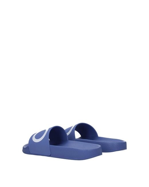 Ferragamo Blue Groovy Flip Flops And Clogs Rubber/ Shadow