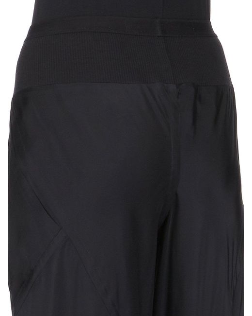 Rick Owens Black Floor-Length Charmeuse Bias Pants