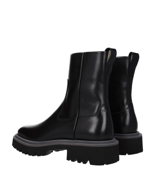 Ferragamo Black Stivaletti Fulvio Uomo Pelle Nero for men