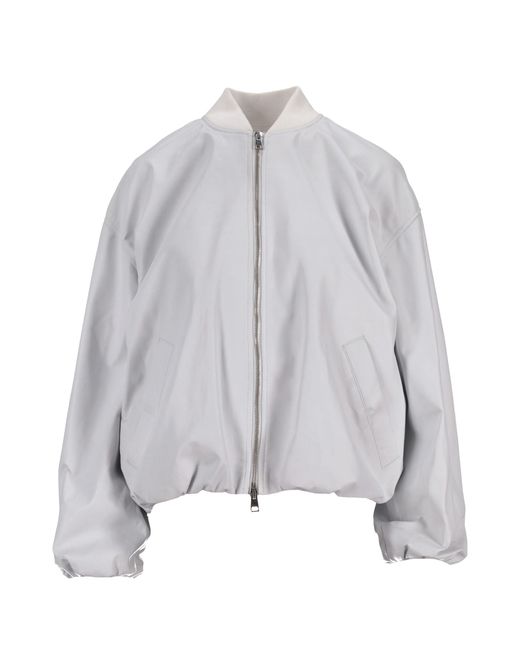 LA ROSE Gray Bomber Nappa Bianco
