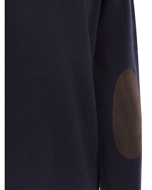 Barbour Blue Zip-Up Jumper Patch for men