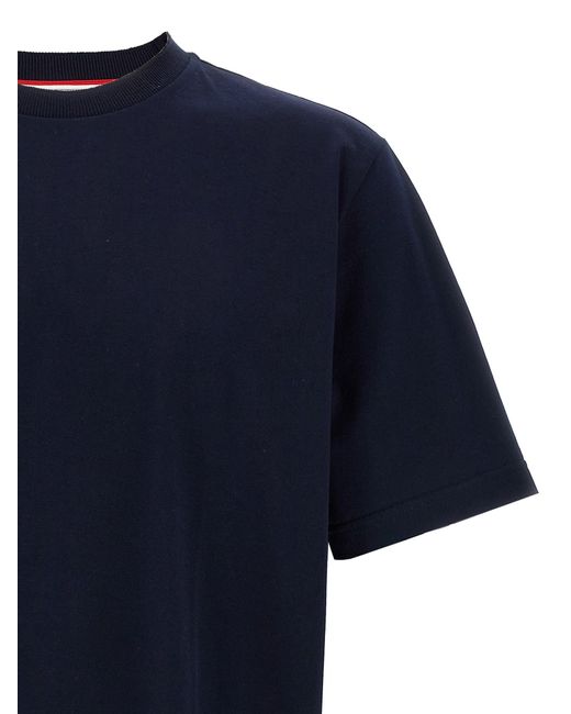 Thom Browne Blue Rwb Knit Trim' T-Shirt for men