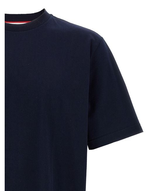 Thom Browne 'rwb Knit Trim' T -shirt in het Blue voor heren