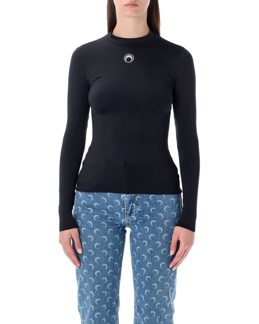 MARINE SERRE Blue Top Schwarz