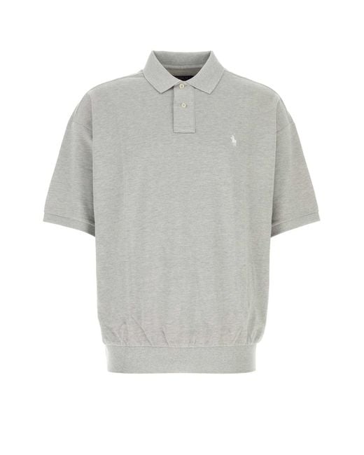 Polo Ralph Lauren Gray Piquet Oversize Polo Shirt
