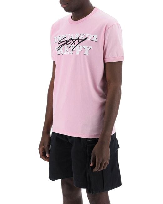 DSquared² Pink "Sexy Preppy Muscle Fit T for men