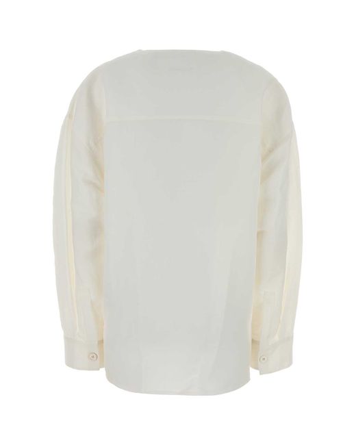 Jil Sander White Regular Solid Shirt
