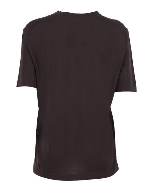 Kangra Cashmere Black Girocollo M Manica Rasato Calato
