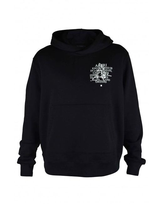 Amiri Blue Hooded Sweatshirt With Graphic Details