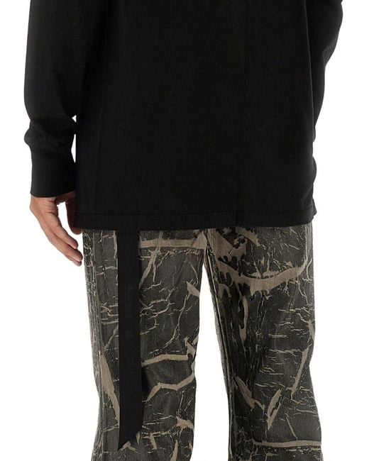 Rick Owens Black Long Sleeved T Shirt