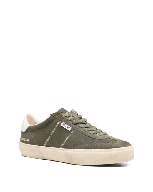 Golden Goose Deluxe Brand Green Soul-Star Suede Upper Toe And Tongue Leather Heel