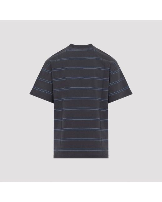 Carhartt Blue Stripe Graphite Cotton T-Shirt