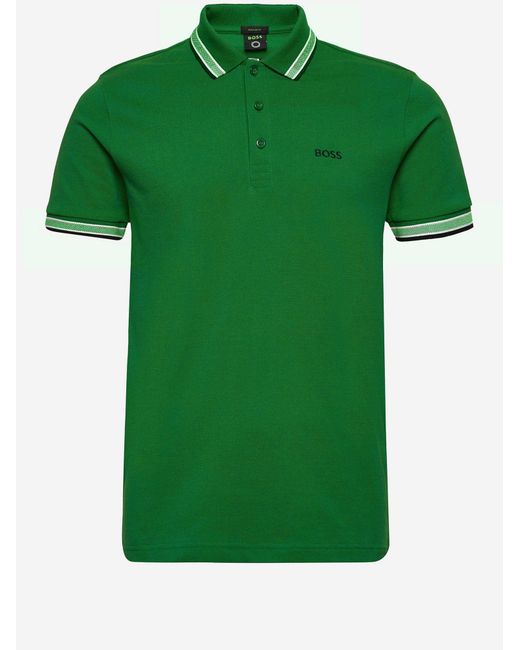 Boss Green Cotton Piqué Polo Shirt With Logo for men