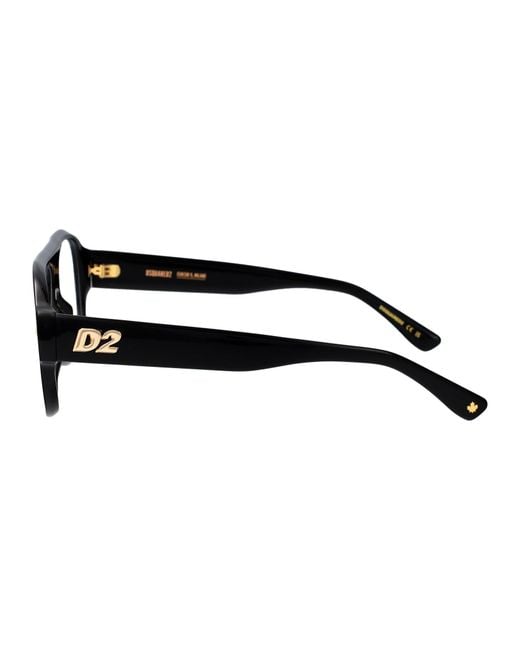 DSquared² Black Aviator Optical D2 0125 807 for men