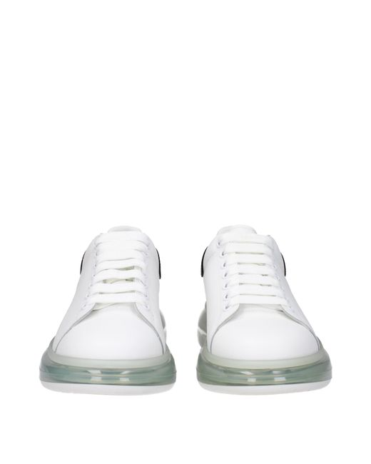 McQueen White Sneakers Oversize Uomo Pelle Bianco/Nero for men