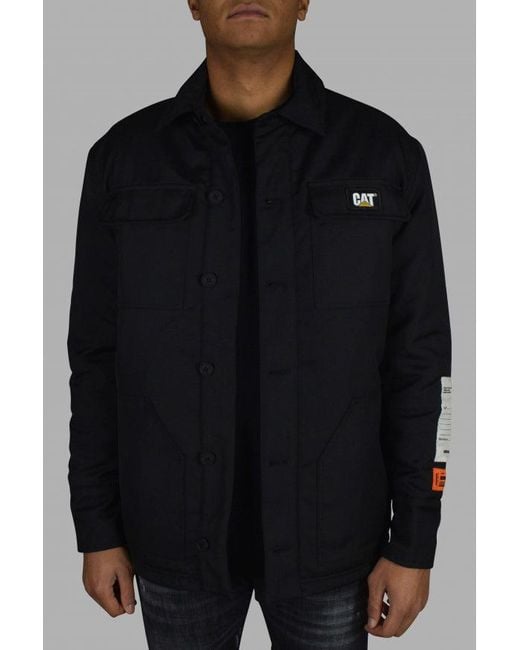 Heron Preston Blue Coach Jacket With CAT Logo