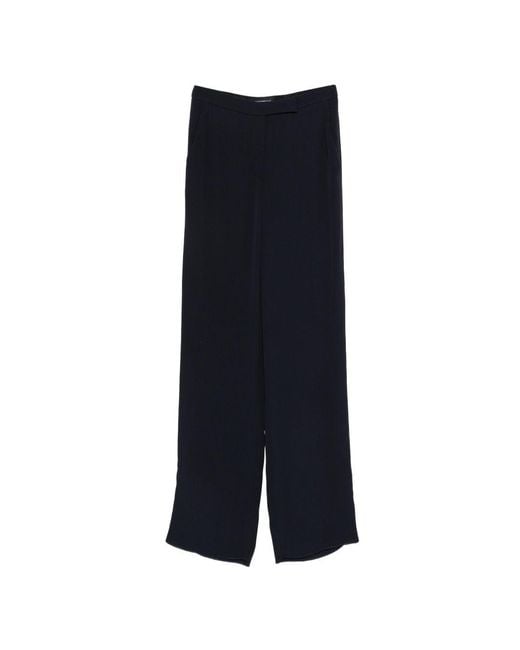 Emporio Armani Blue Straight-Leg Trousers