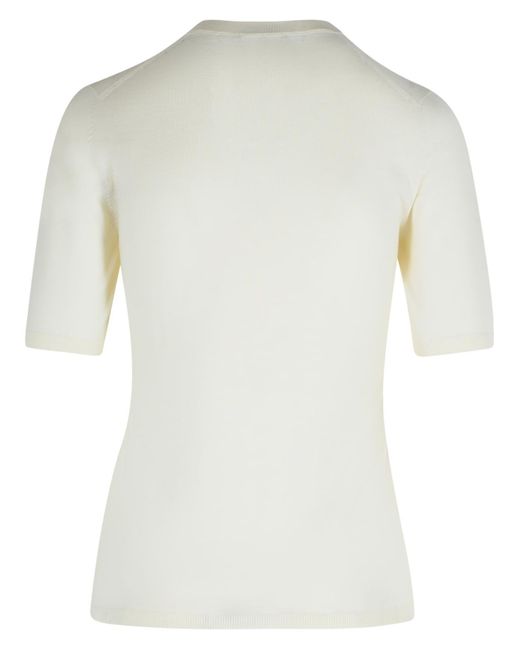 Max Mara White 'Gerico' weißer Wollpullover