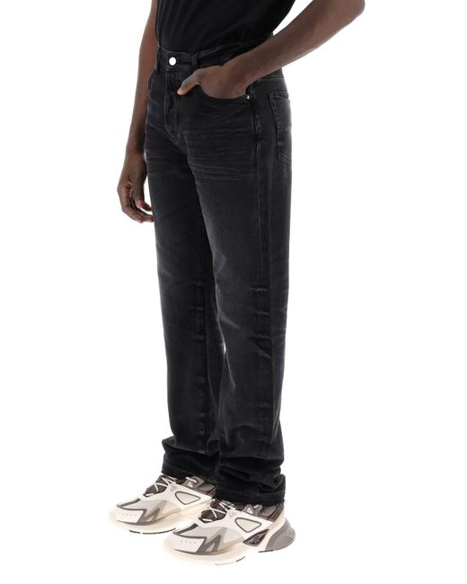 Jeans sueltos cortados rectos Amiri de hombre de color Black