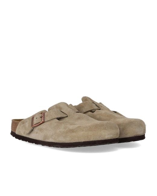 Birkenstock Brown Boston Suede Taupe Clog