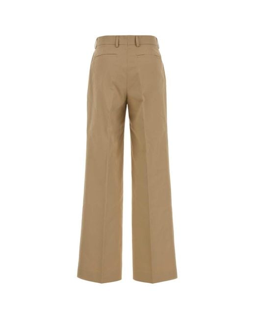 Tory Burch Natural Beige Gabardine Pant