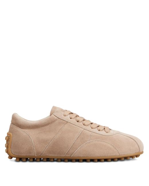 Tod's Pink Suede Leather Sneakers