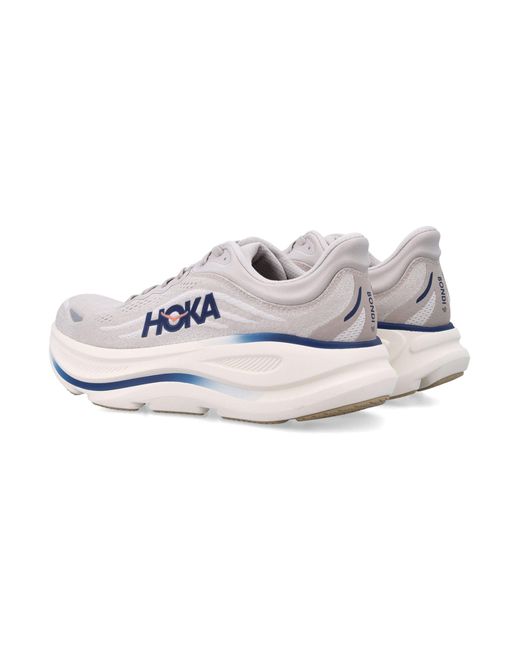Hoka One One White Bondi 9 Sneakers
