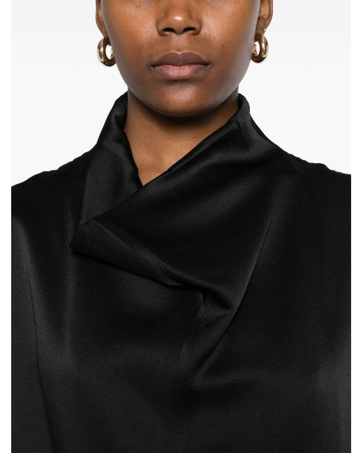 Totême Black Sleeveless Top With Boxy Silhouette
