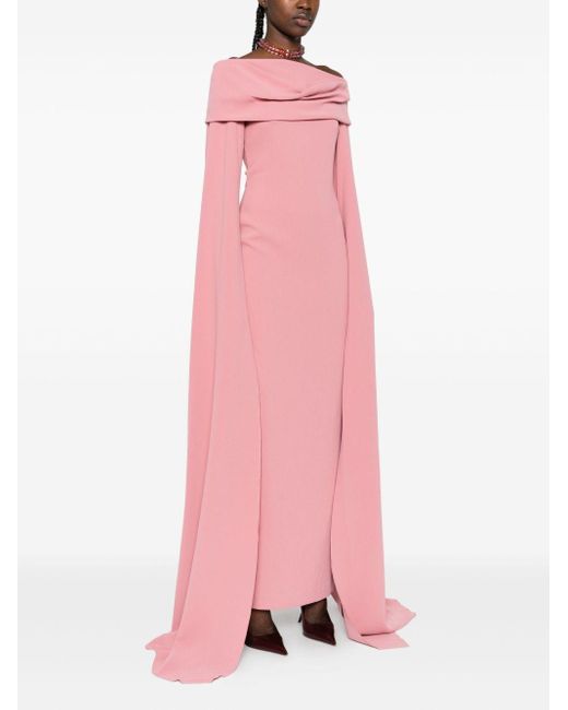Solace London Pink Nuri Midi Dress